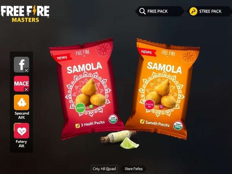 Free Fire Masters - Indian Cultural Adaptations Free Fire Masters in-game items with Indian cultural elements like samosa health packs